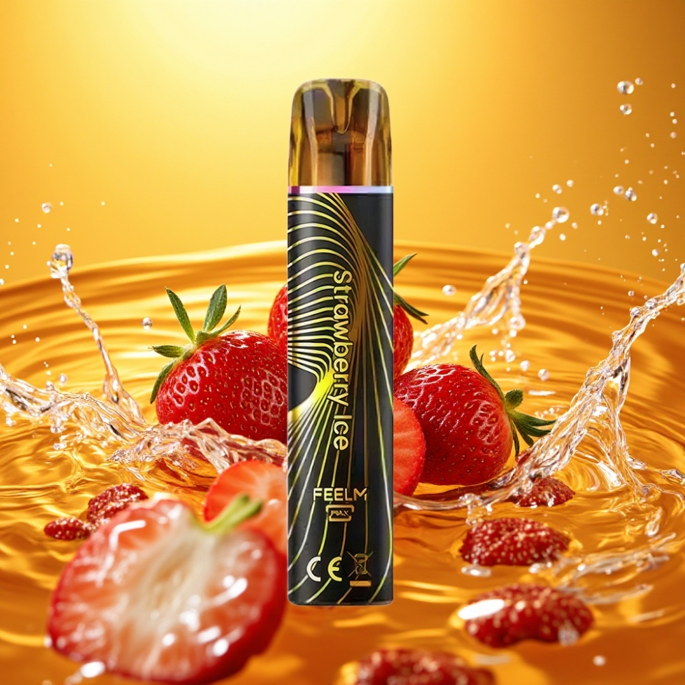 JNR Black&Golden 800 Puffs 550mAh 2ml TPD Morango Gelo Disposable Vape