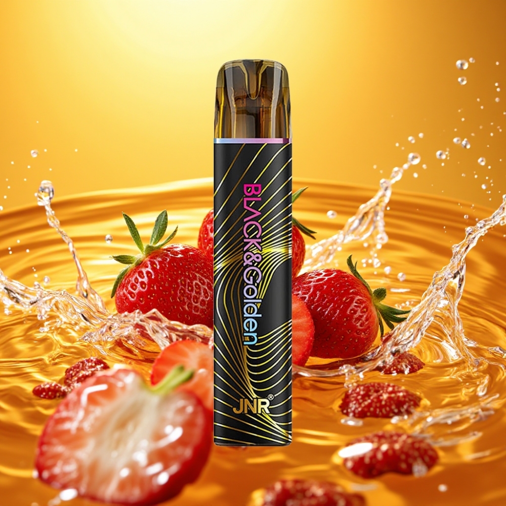 JNR Black&Golden 800 Puffs 550mAh 2ml TPD Morango Gelo Disposable Vape