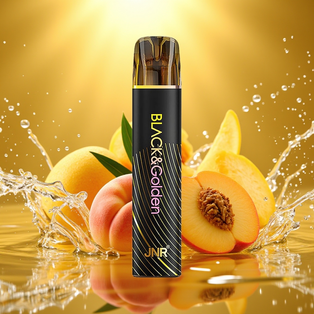 JNR Black&Golden 800 Puffs 550mAh 2ml TPD Pêssego Manga Disposable Vape