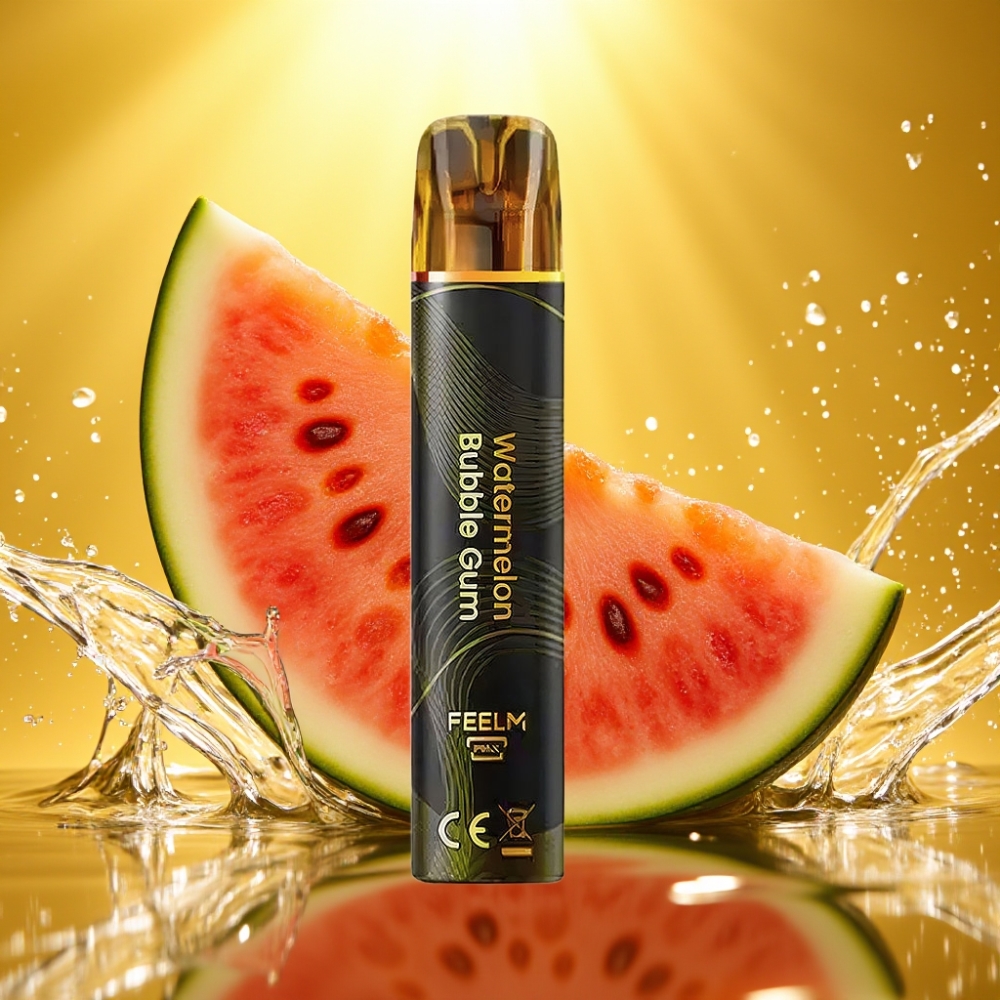 JNR Black&Golden 800 Puffs 550mAh 2ml TPD Sem Carga 2% Nic Sabor Chiclete de Melancia