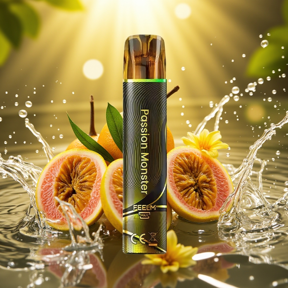 JNR Black&Golden 800 Puffs 550mAh 2ml TPD Sem Recarga 2% Sabor Monstro da Paixão Disposable Vape