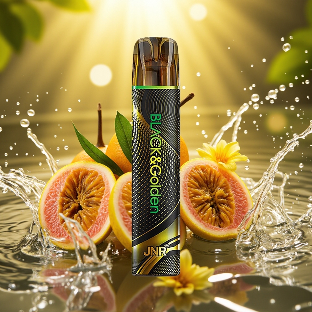 JNR Black&Golden 800 Puffs 550mAh 2ml TPD Sem Recarga 2% Sabor Monstro da Paixão Disposable Vape