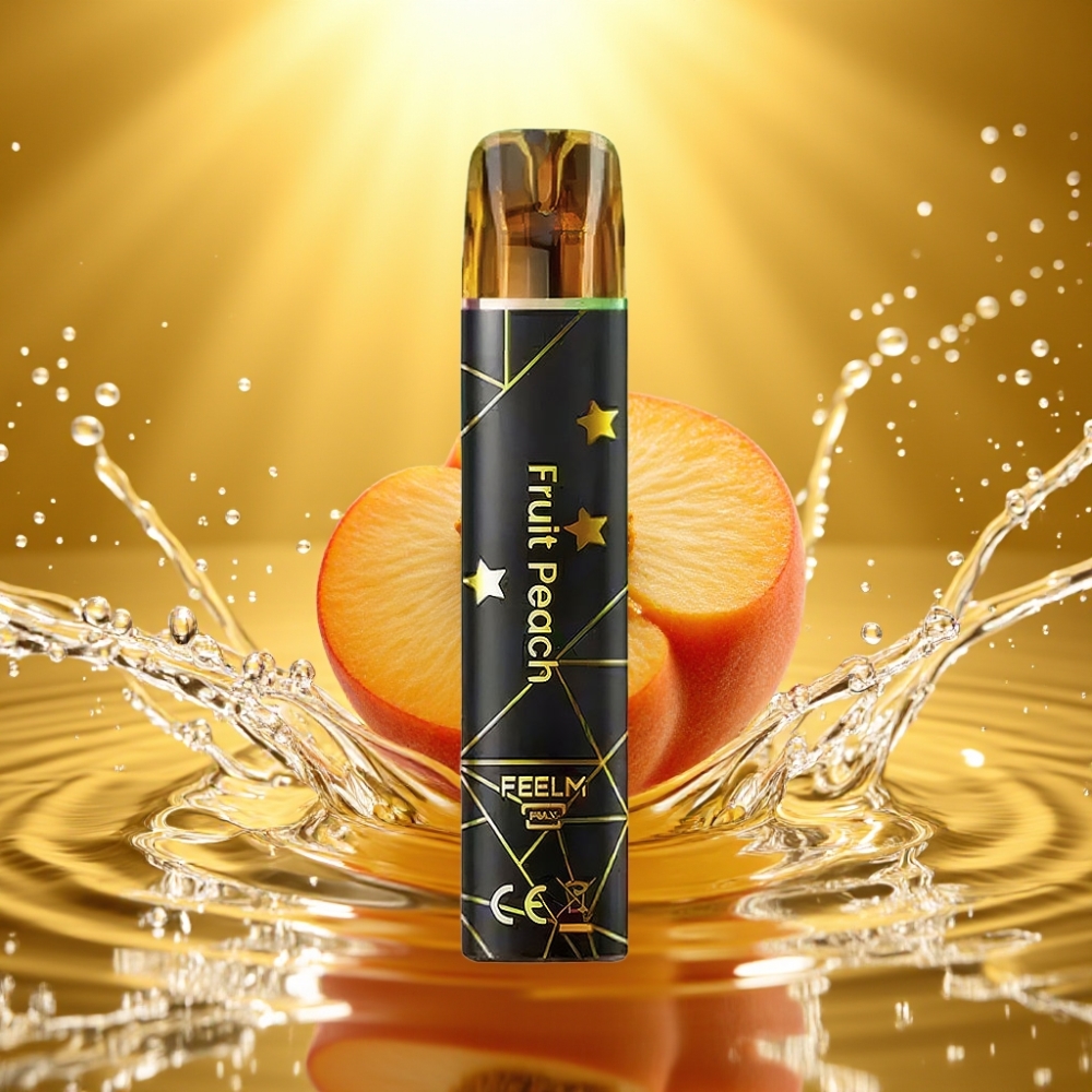 JNR Black&Golden 800 Puffs Disposable Vape Pêssego Frutado 550mAh 2ml TPD 2% Nic