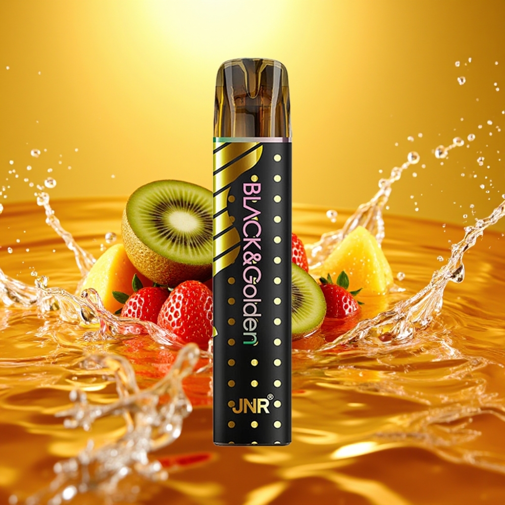 JNR Black&Golden 800 Puffs Morango Kiwi Sem Recarga 550mAh 2ml TPD 2%