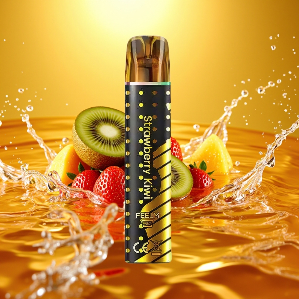 JNR Black&Golden 800 Puffs Morango Kiwi Sem Recarga 550mAh 2ml TPD 2%
