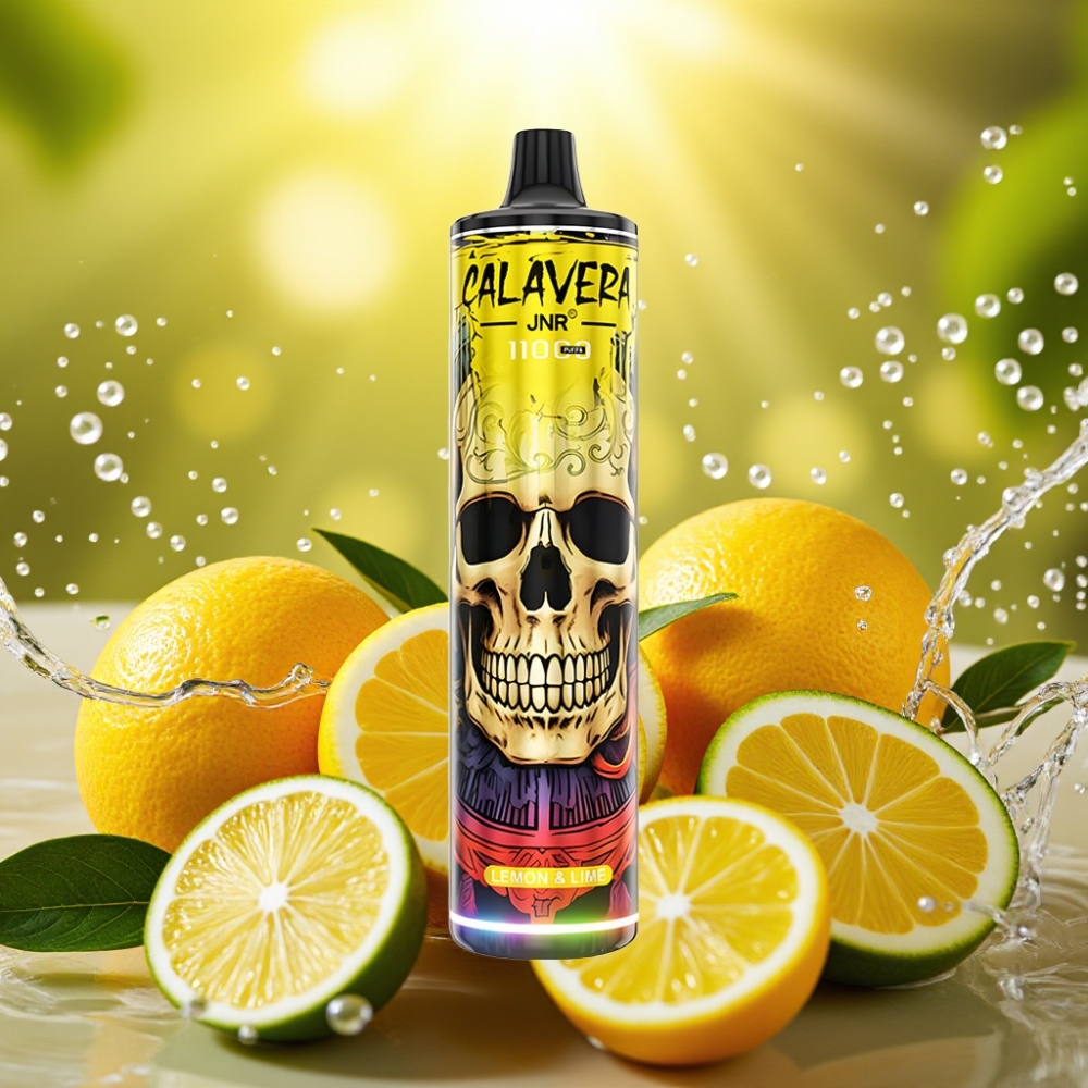 JNR Calavera 11000 Puffs Tipo-C 850mAh 21ml 1.0ohm Limão & Lima JNR Calavera 11000 Puffs Tipo-C 850mAh 21ml 1.0ohm Limão & Lima