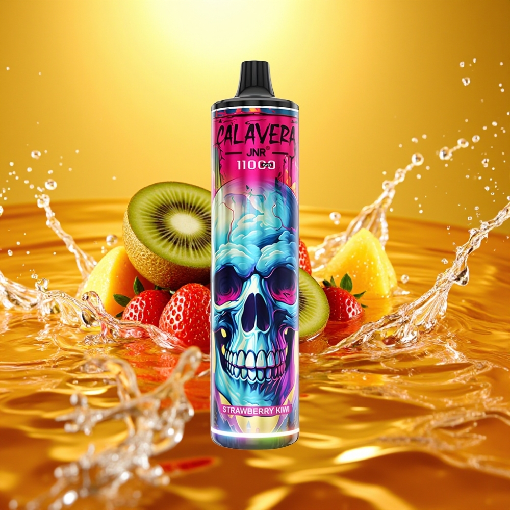 JNR Calavera 11000 Puffs Tipo-C 850mAh 21ml 1.0ohm Morango Kiwi JNR Calavera 11000 Puffs Tipo-C 850mAh 21ml 1.0ohm Morango Kiwi