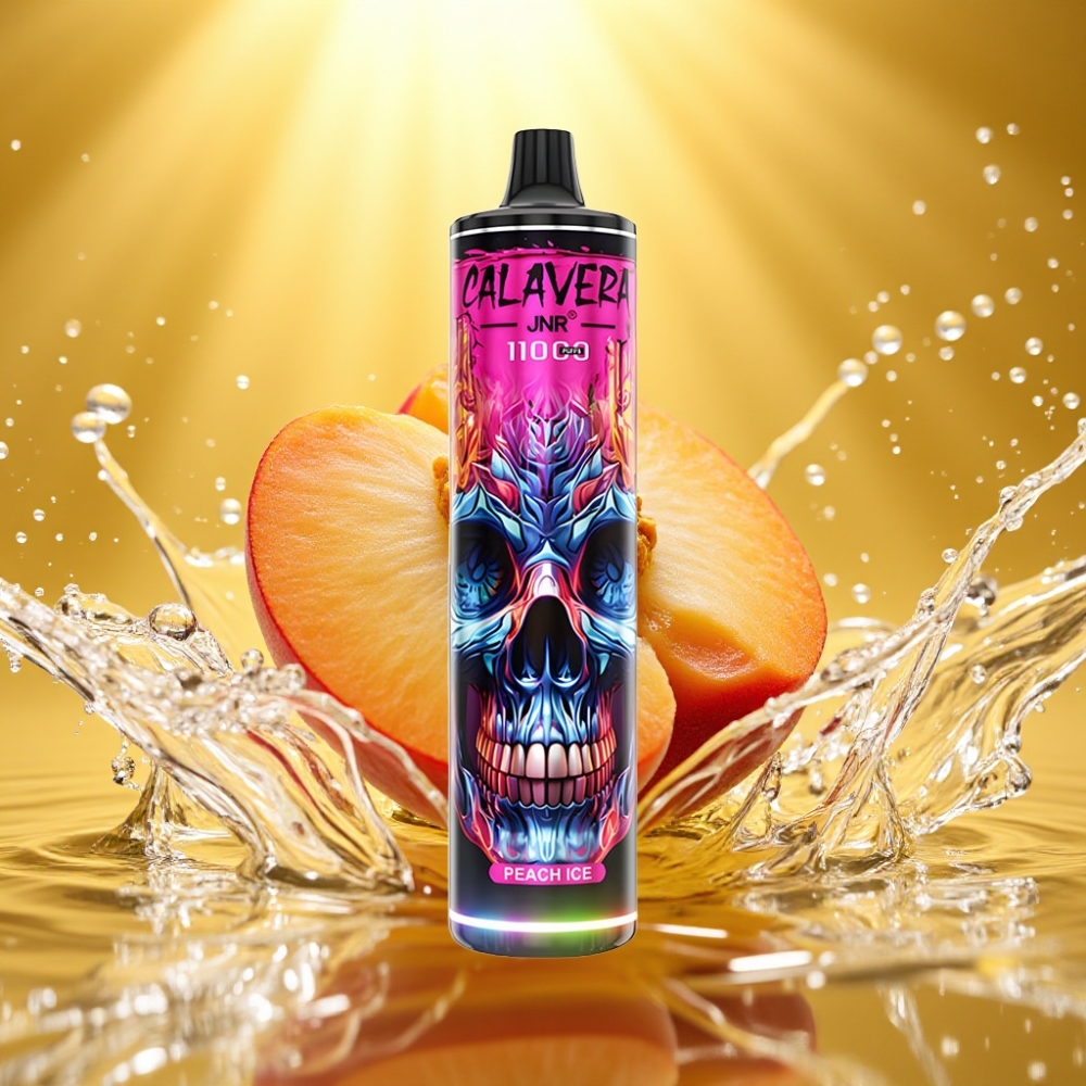 JNR Calavera 11000 Puffs Tipo-C 850mAh 21ml 1.0ohm Pêssego Gelo Disposable Vape JNR Calavera 11000 Puffs Tipo-C 850mAh 21ml 1.0ohm Pêssego Gelo Disposable Vape