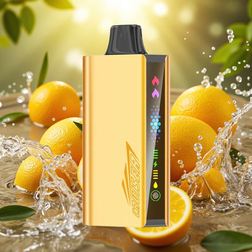 JNR Cruiser 12000 Puffs Sem-Carga Vape Descartável Fanta Gelada Tela Animação Toque Metal Alumínio Dual Mode