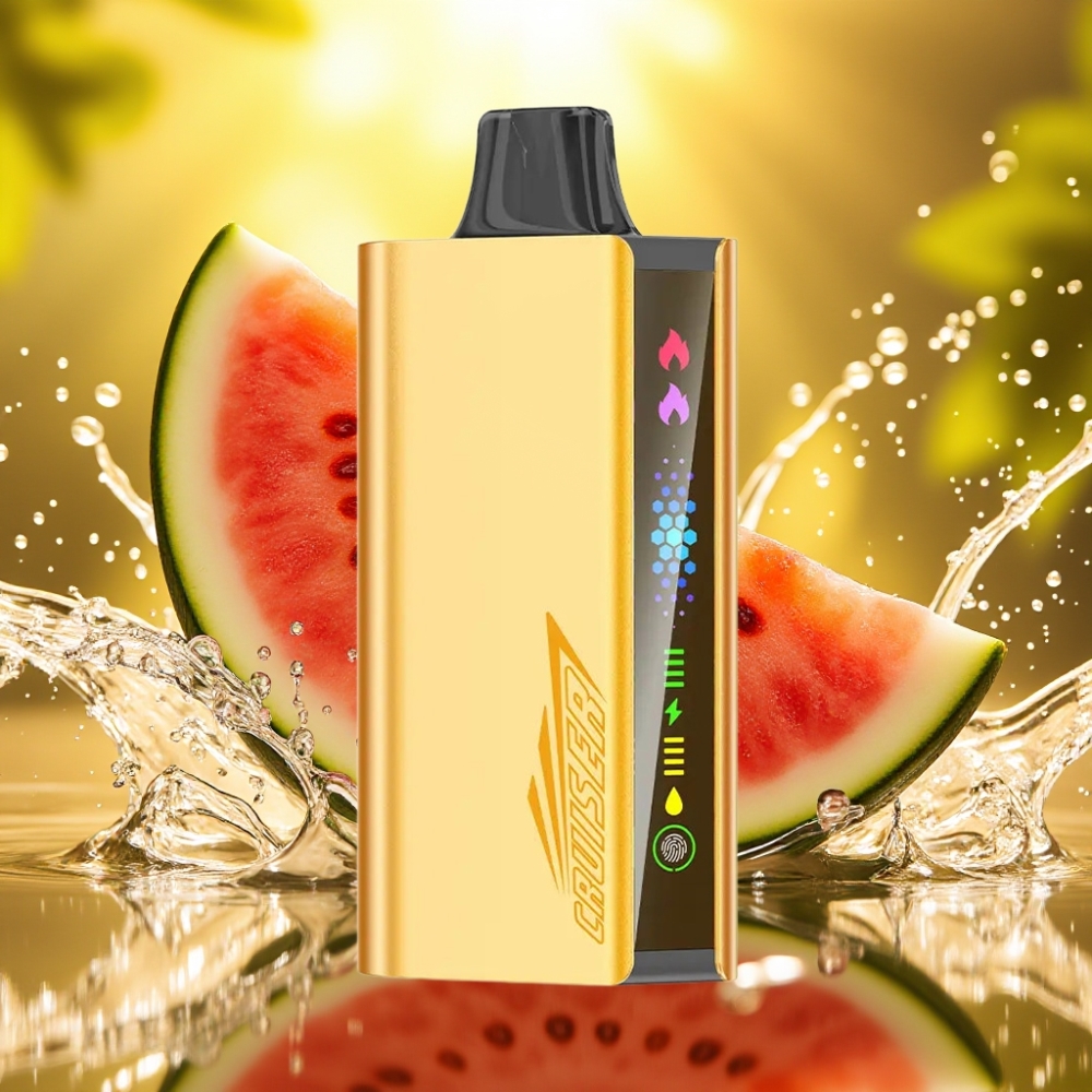 JNR Cruiser 12000 Puffs Sem Recarga Vape Melancia Gelo 3500mAh Tela Animação 50mg