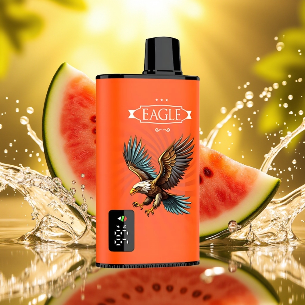 JNR EAGLE Smart 23000 Puffs Disposable Vape Tela Digital 1.0ohm Malha Fluxo Ajustável 750mAh Melancia Gelada JNR EAGLE Smart 23000 Puffs Disposable Vape Tela Digital 1.0ohm Malha Fluxo Ajustável 750mAh Melancia Gelada