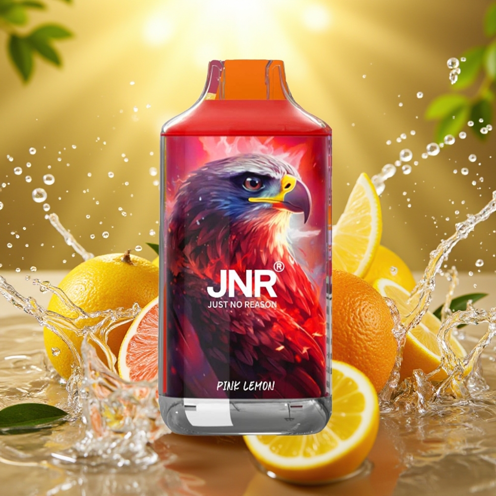 JNR Falcon 16000 Puffs 22ml 850mAh Dual Mesh Type C LED Limão Rosa 0%2% JNR Falcon 16000 Puffs 22ml 850mAh Dual Mesh Type C LED Limão Rosa 0%2%