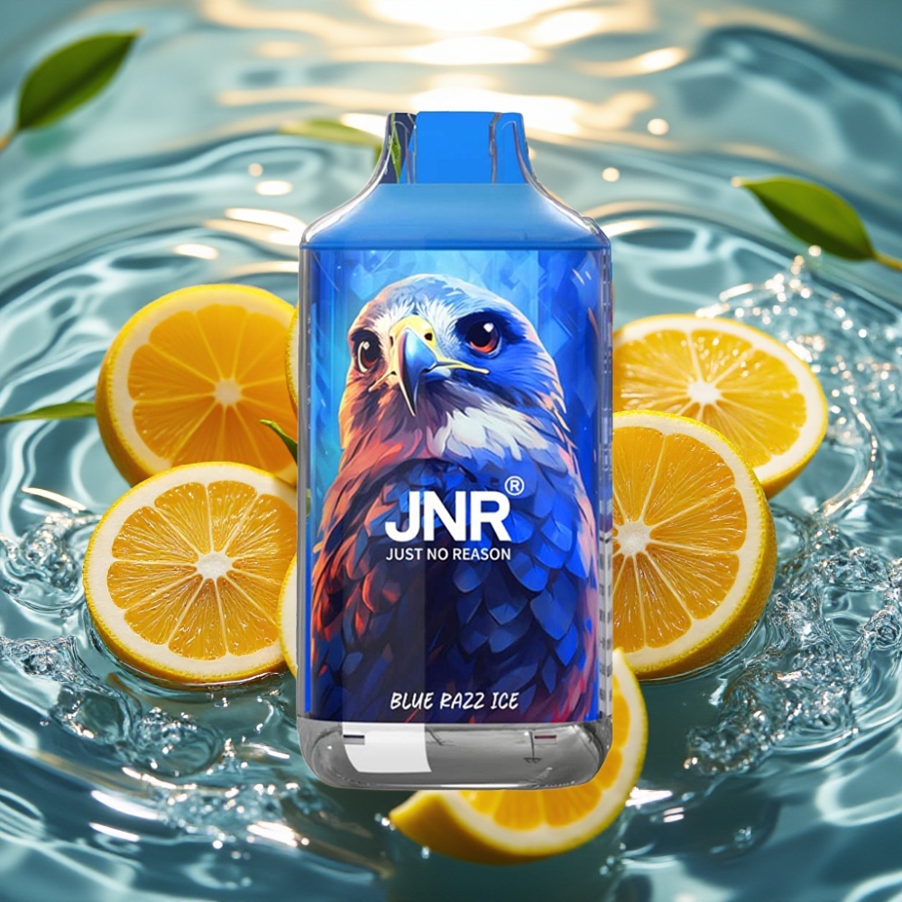 JNR Falcon 16000 Puffs Recarregável 850mAh 22ml Dual Mesh Tipo-C Blue Razz Ice