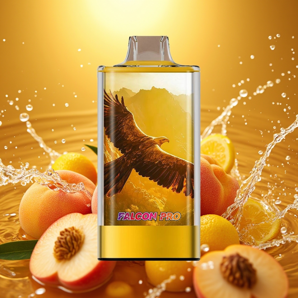JNR Falcon Pro 28000 30ml 5% Nic Dual Mesh USB-C MTL Pêssegos Suculentos
