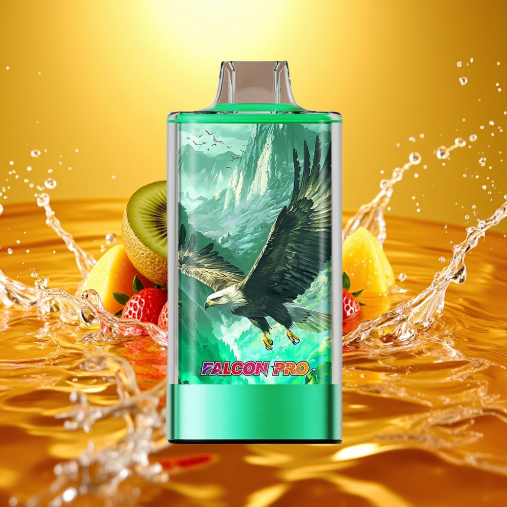 JNR Falcon Pro 28000 30ml 950mAh 5% Nic Dual Mesh USB-C MTL Morango Kiwi