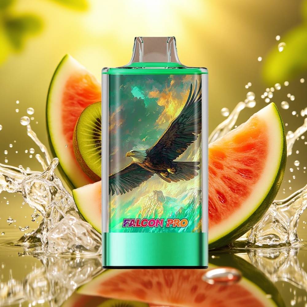 JNR Falcon Pro 28000 30ml 950mAh 5% Smart Display Dual Mesh USB-C MTL Kiwi Melancia Gelo