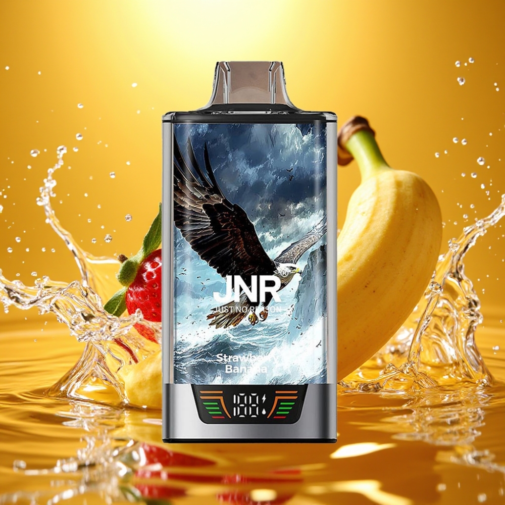 JNR Falcon Pro 28000 30ml 950mAh 5% USB-C MTL Dual Mesh Display Morango Banana JNR Falcon Pro 28000 30ml 950mAh 5% USB-C MTL Dual Mesh Display Morango Banana