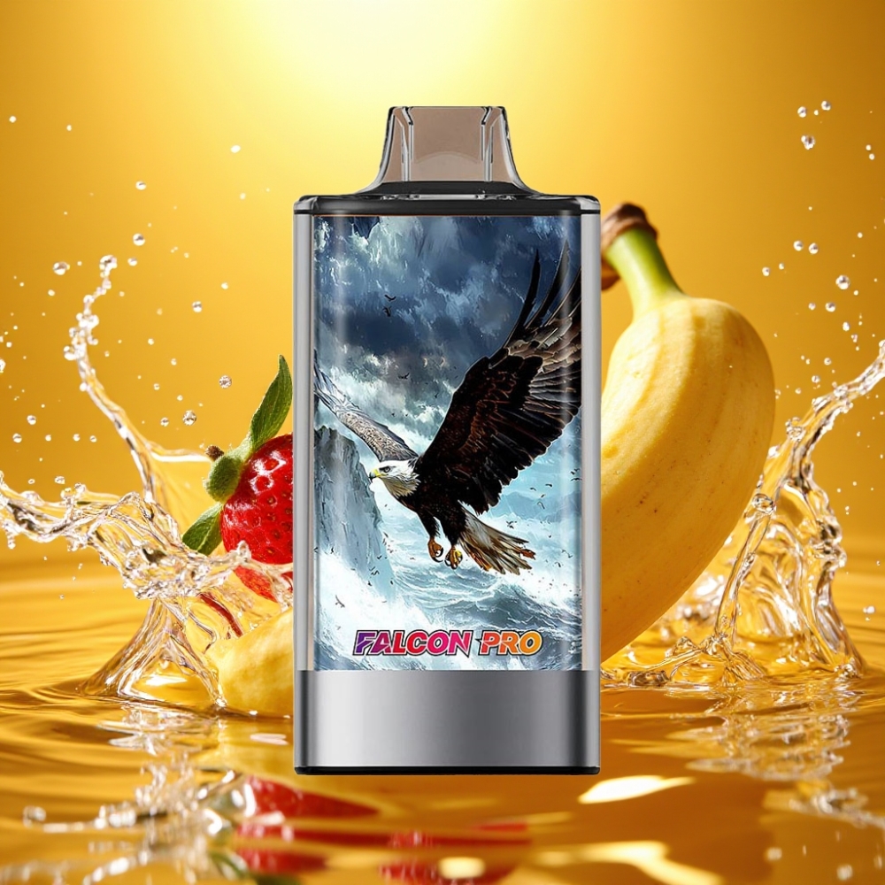 JNR Falcon Pro 28000 30ml 950mAh 5% USB-C MTL Dual Mesh Display Morango Banana