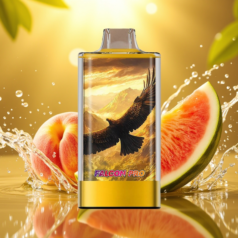 JNR Falcon Pro 28000 30ml 950mah Smart Display Dual Mesh USB-C MTL Pêssego Manga Melancia