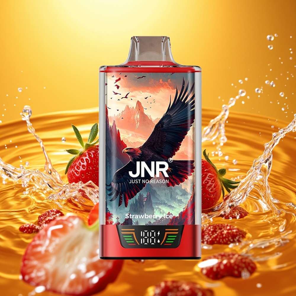 JNR Falcon Pro 28000 Disposable Morango Gelo 30ml 950mAh 5% Smart Display Dual Mesh USB-C MTL JNR Falcon Pro 28000 Disposable Morango Gelo 30ml 950mAh 5% Smart Display Dual Mesh USB-C MTL