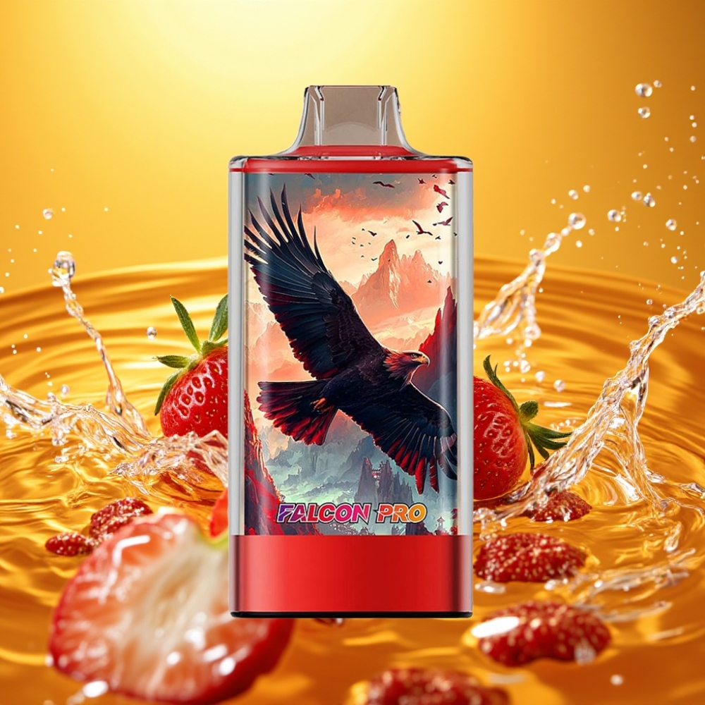 JNR Falcon Pro 28000 Disposable Morango Gelo 30ml 950mAh 5% Smart Display Dual Mesh USB-C MTL