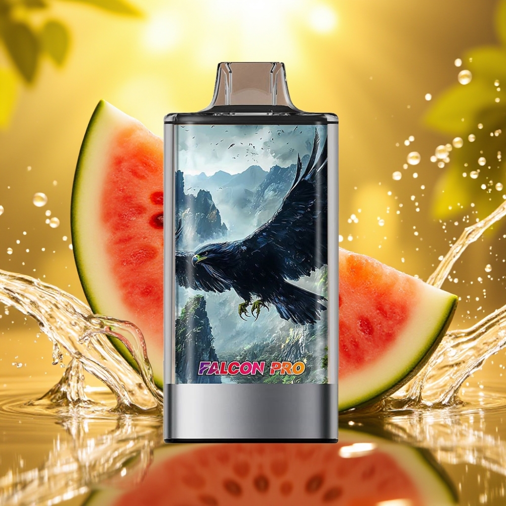 JNR Falcon Pro 28000 Disposable Vape Melancia Chiclete 30ml 950mAh 5% Smart Display Dual Mesh USB-C MTL