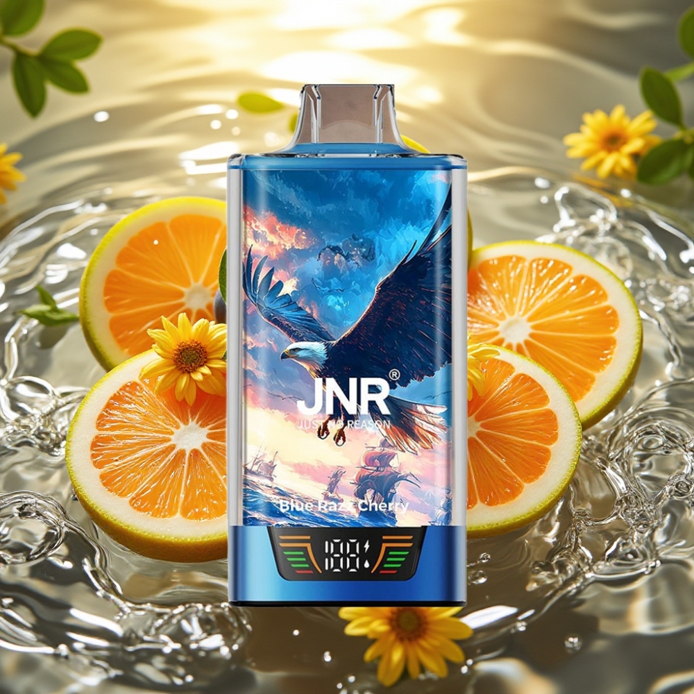 JNR Falcon Pro 28000 Disposable Vape Mirtilo Cereja 30ml 950mAh 5% Nicotina Tela Inteligente Dual Mesh USB-C MTL