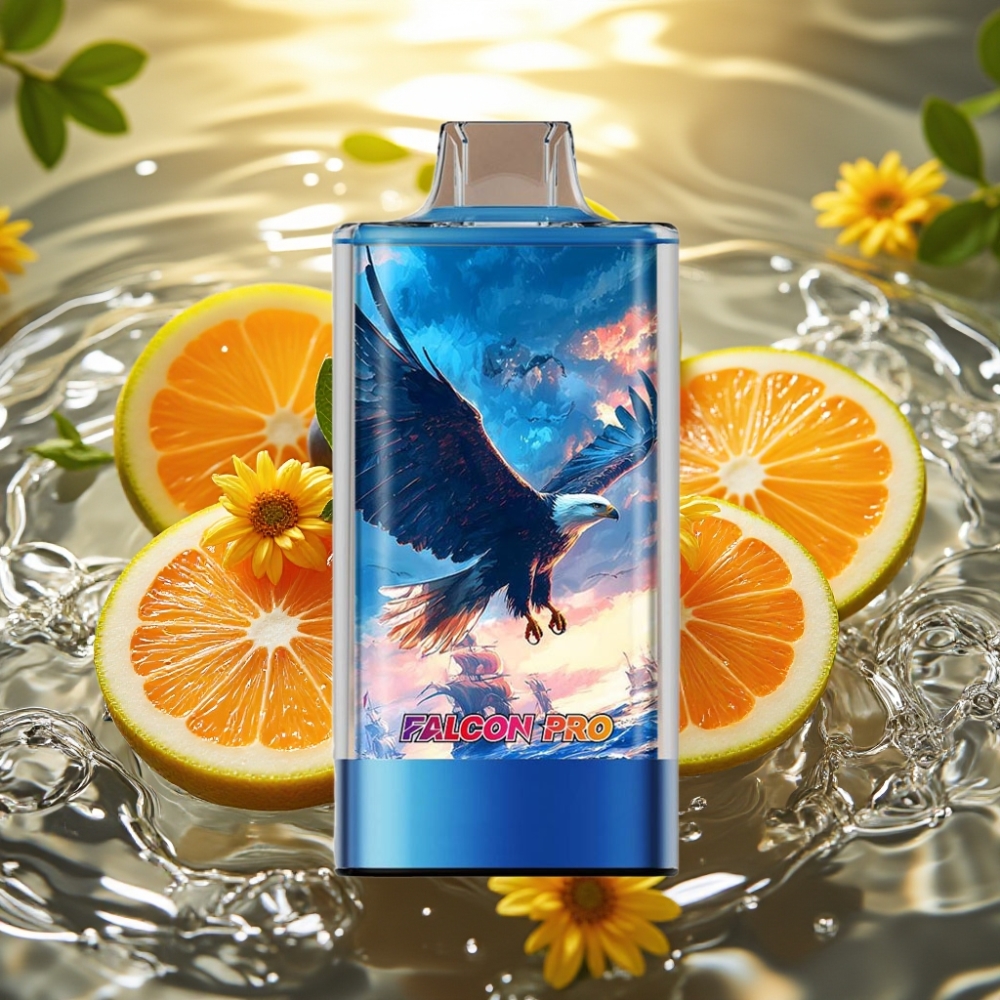 JNR Falcon Pro 28000 Disposable Vape Mirtilo Cereja 30ml 950mAh 5% Nicotina Tela Inteligente Dual Mesh USB-C MTL