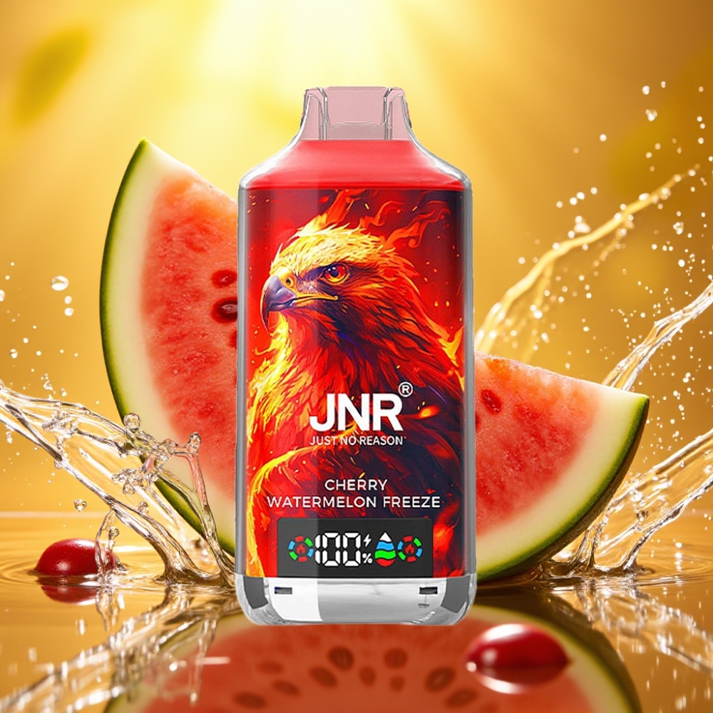 JNR Falcon X 18000 Puffs 24ml 750mAh Tipo-C Dual Mesh Coil Cereja Melancia Gelada