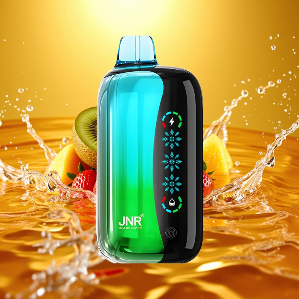JNR Flex Ice 21000 Puffs 26ml Touch Screen 1.2 Ohm Dual Mesh Morango Kiwi