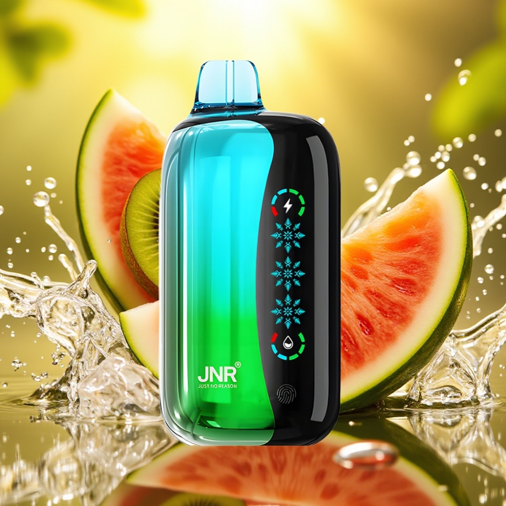 JNR Flex Ice 21000 Puffs Disposable Vape Kiwi Melancia Gelo 26ml 1000mAh 1.2Ohm Dual Mesh Type-C