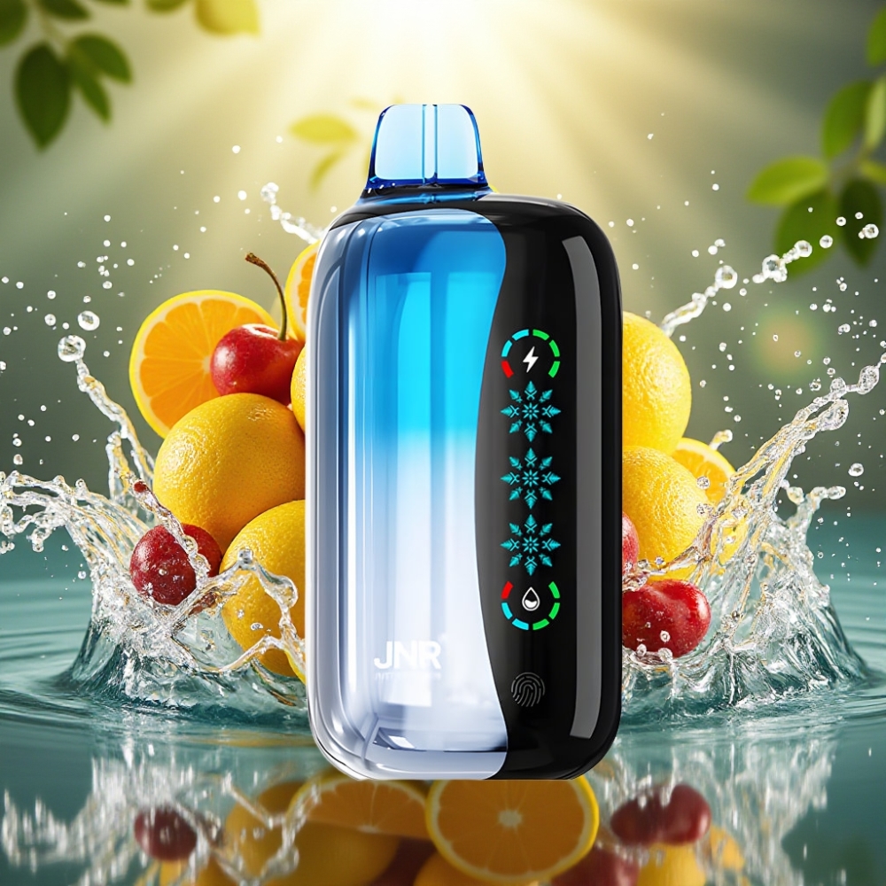 JNR Flex Ice 21000 Puffs Touch Screen Airflow Ajustável Gelo Explosão Cereja Azul