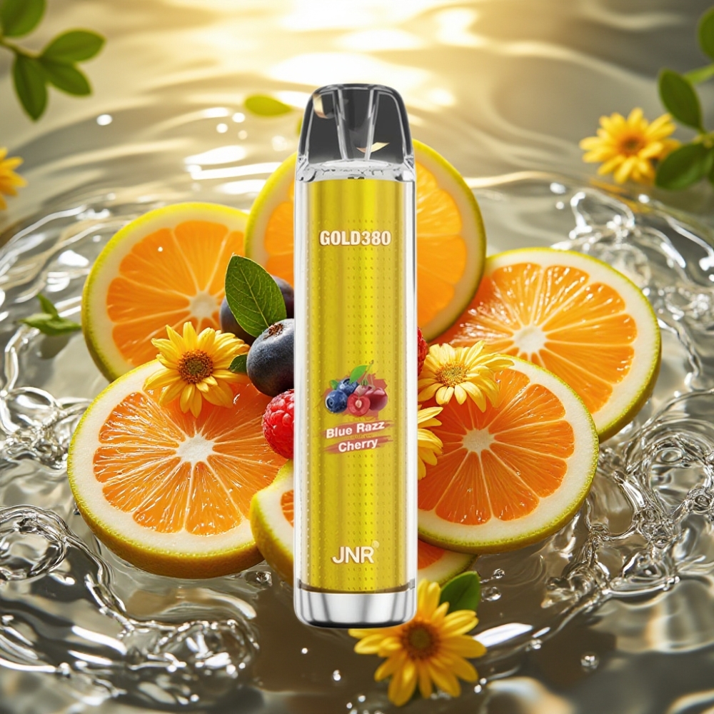 JNR Gold380 6000 Puffs 1500mAh 1.0ohm 13ml Disposable Vape Blue Razz Cereja JNR Gold380 6000 Puffs 1500mAh 1.0ohm 13ml Disposable Vape Blue Razz Cereja