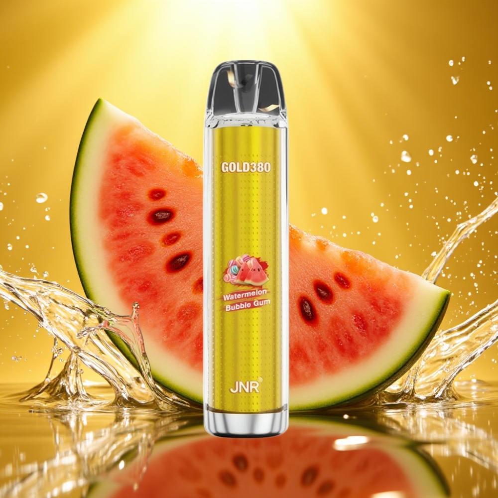 JNR Gold380 6000 Puffs 1500mAh 1.0ohm 13ml Disposable Vape Chiclete de Melancia JNR Gold380 6000 Puffs 1500mAh 1.0ohm 13ml Disposable Vape Chiclete de Melancia