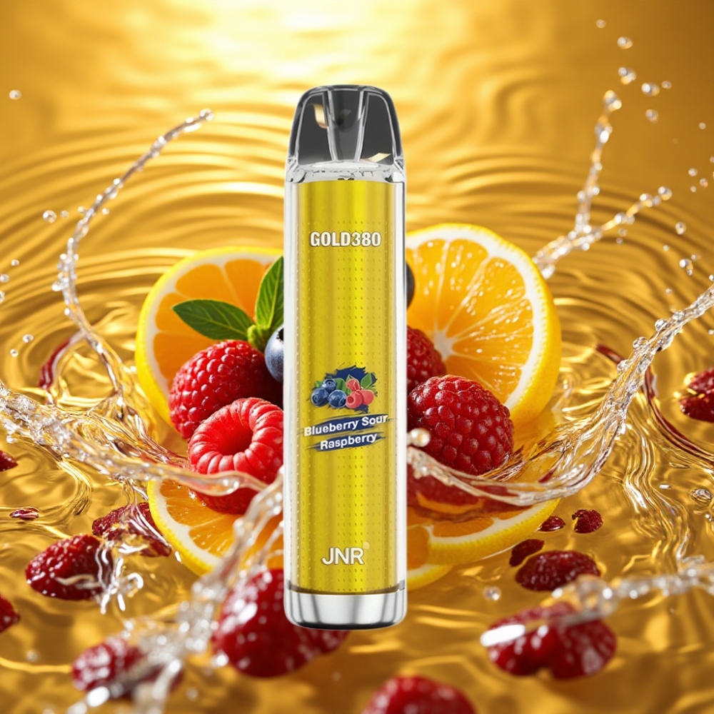 JNR Gold380 6000 Puffs 1500mAh 1.0ohm 13ml Disposable Vape Mirtilo Framboesa Azeda JNR Gold380 6000 Puffs 1500mAh 1.0ohm 13ml Disposable Vape Mirtilo Framboesa Azeda