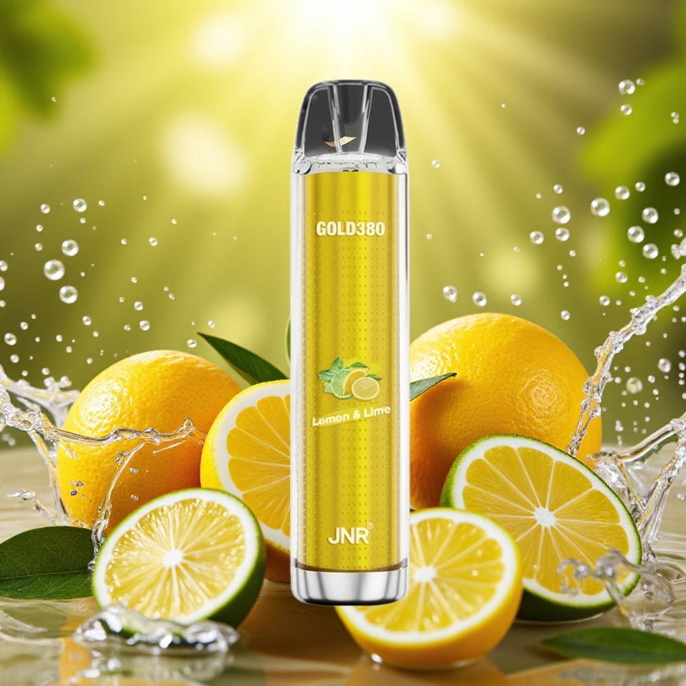 JNR Gold380 6000 Puffs 1500mAh 1.0ohm 13ml Limão Lima Descartável JNR Gold380 6000 Puffs 1500mAh 1.0ohm 13ml Limão Lima Descartável