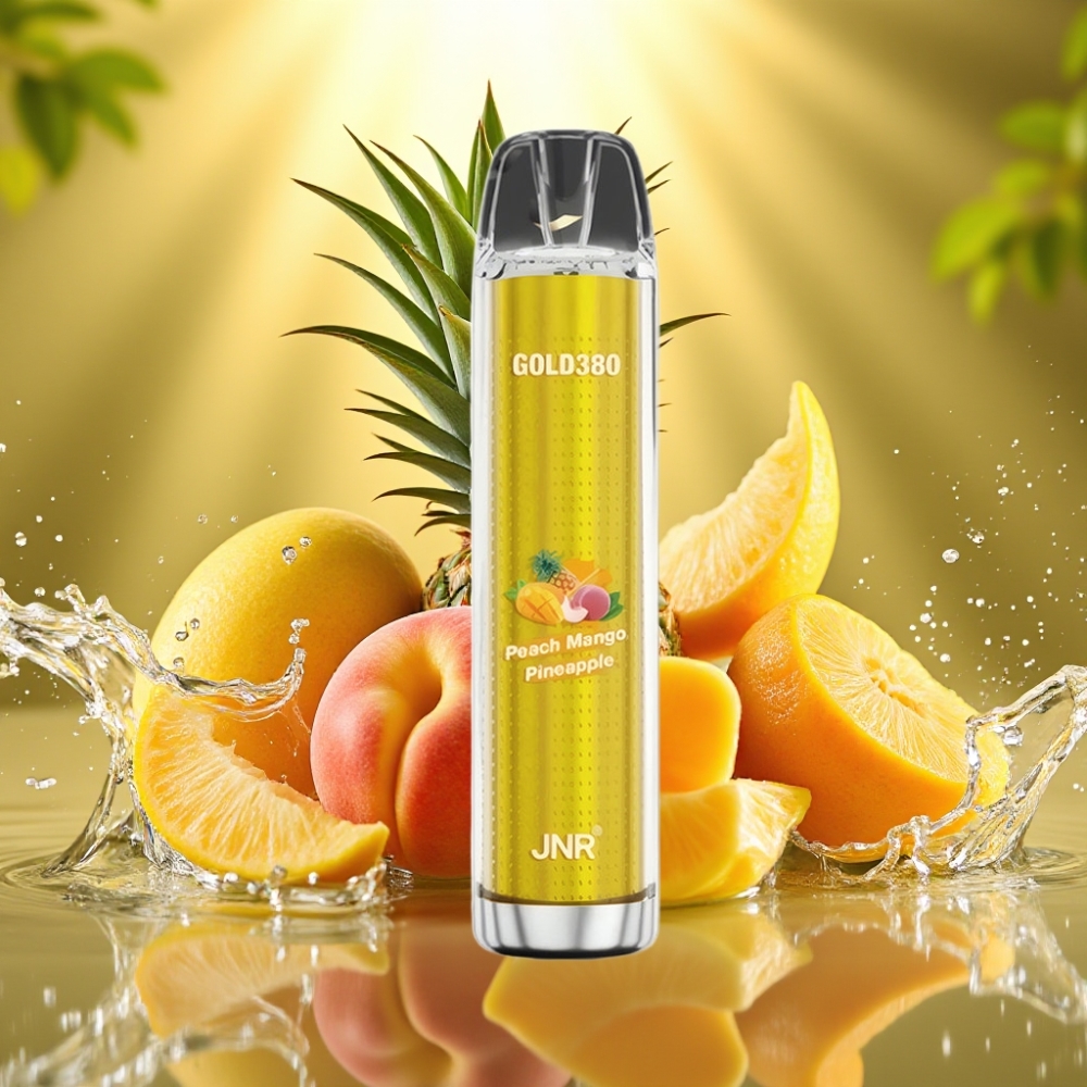 JNR Gold380 6000 Puffs 1500mAh 1.0ohm Mesh 13ml Disposable Vape Pêssego Manga Abacaxi JNR Gold380 6000 Puffs 1500mAh 1.0ohm Mesh 13ml Disposable Vape Pêssego Manga Abacaxi