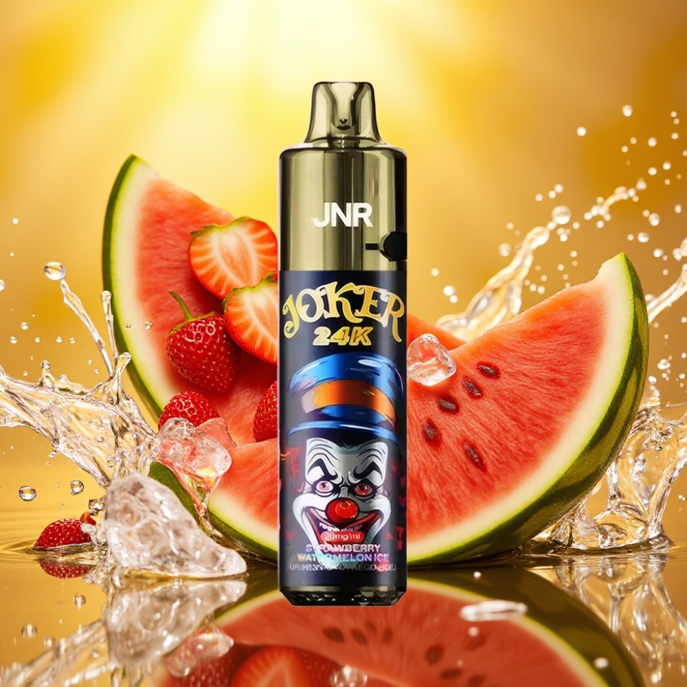 JNR Joker 24K Puffs Recarregável 2+10ml Morango Melancia Gelo USB-C 800mAh