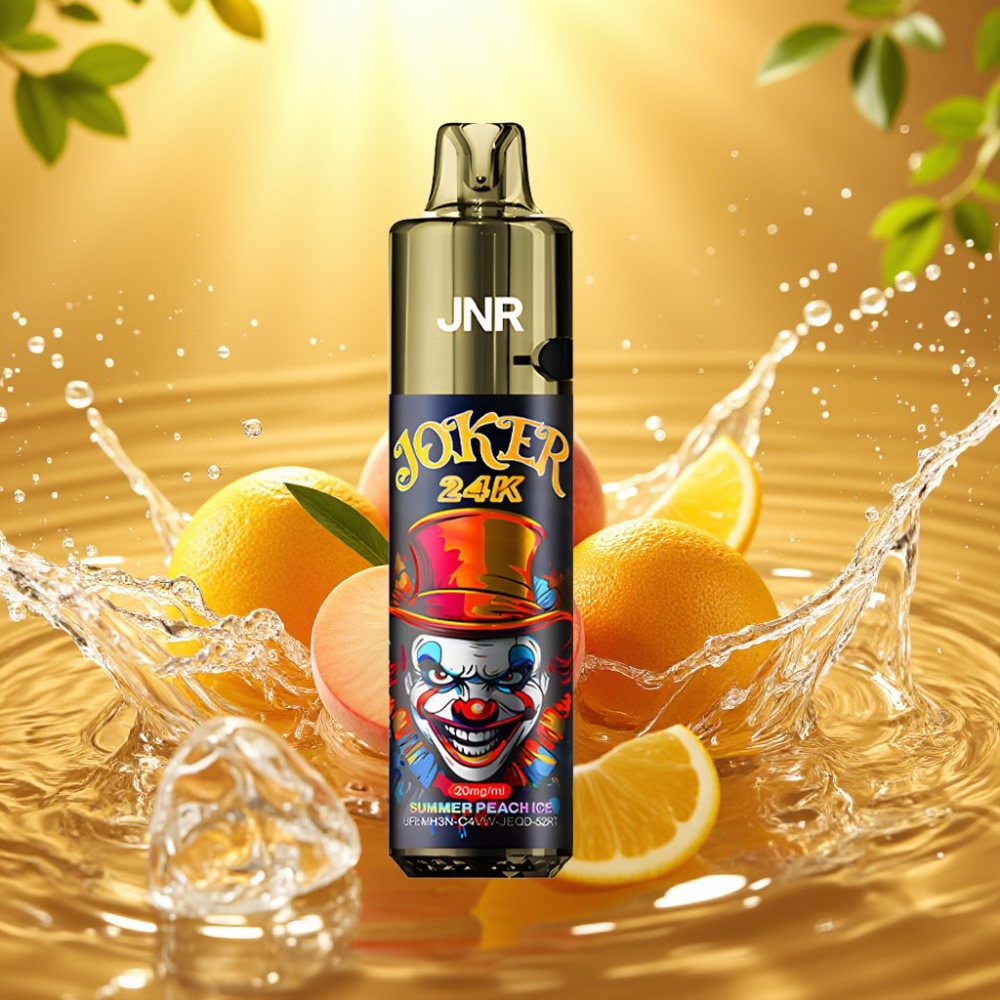 JNR Joker 24K Puffs Recarregável 2+10ml Summer Peach Ice 800mAh Tipo-C TPD