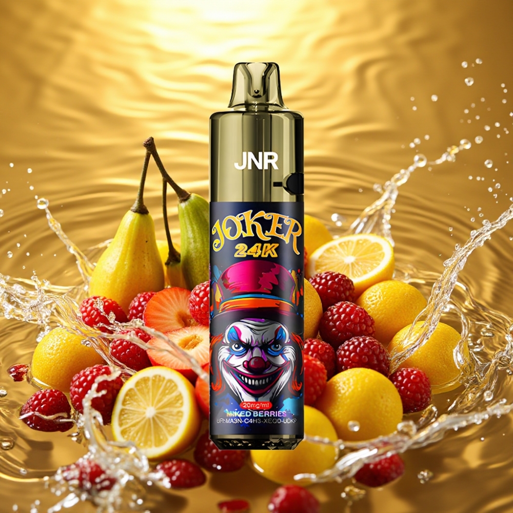 JNR Joker 24K Puffs Refillable 2+10ml Tipo-C 800mAh TPD 2% Nicotina Frutas Vermelhas