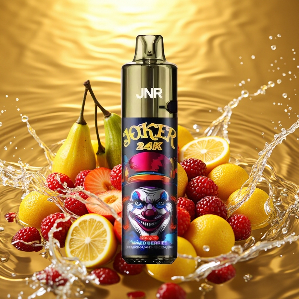 JNR Joker 24K Puffs Refillable 2+10ml Tipo-C 800mAh TPD 2% Nicotina Frutas Vermelhas