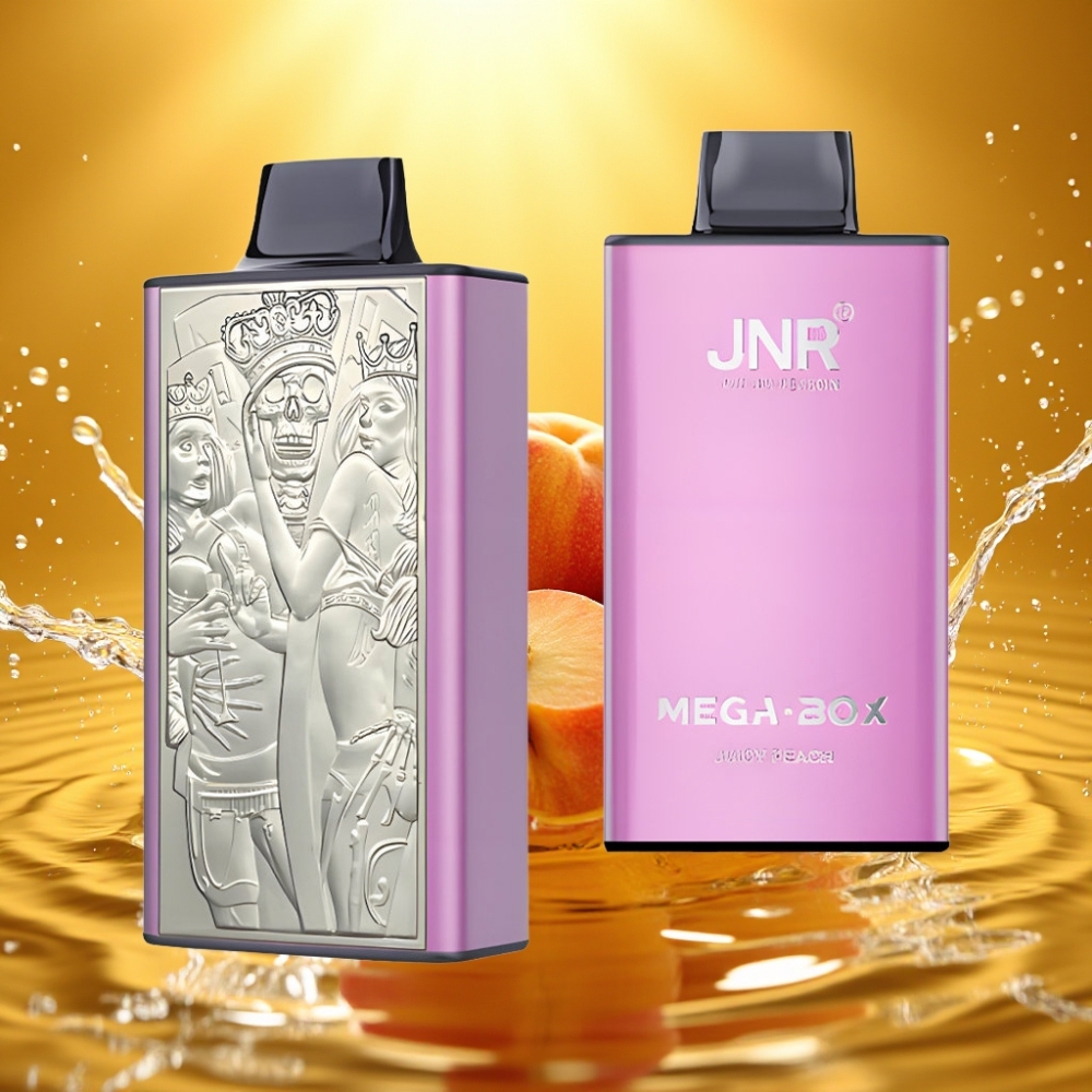 JNR Mega Box 25000 Puffs 30ml 850mAh Dual Mesh Disposable Vape Pêssego Suculento