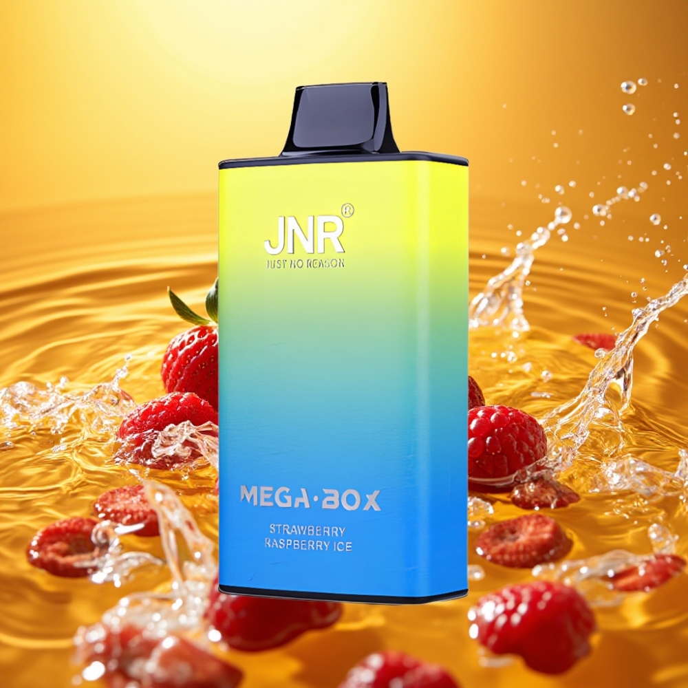JNR Mega Box 25000 Puffs 30ml 850mAh Dual Mesh Tipo-C Morango Framboesa Gelo