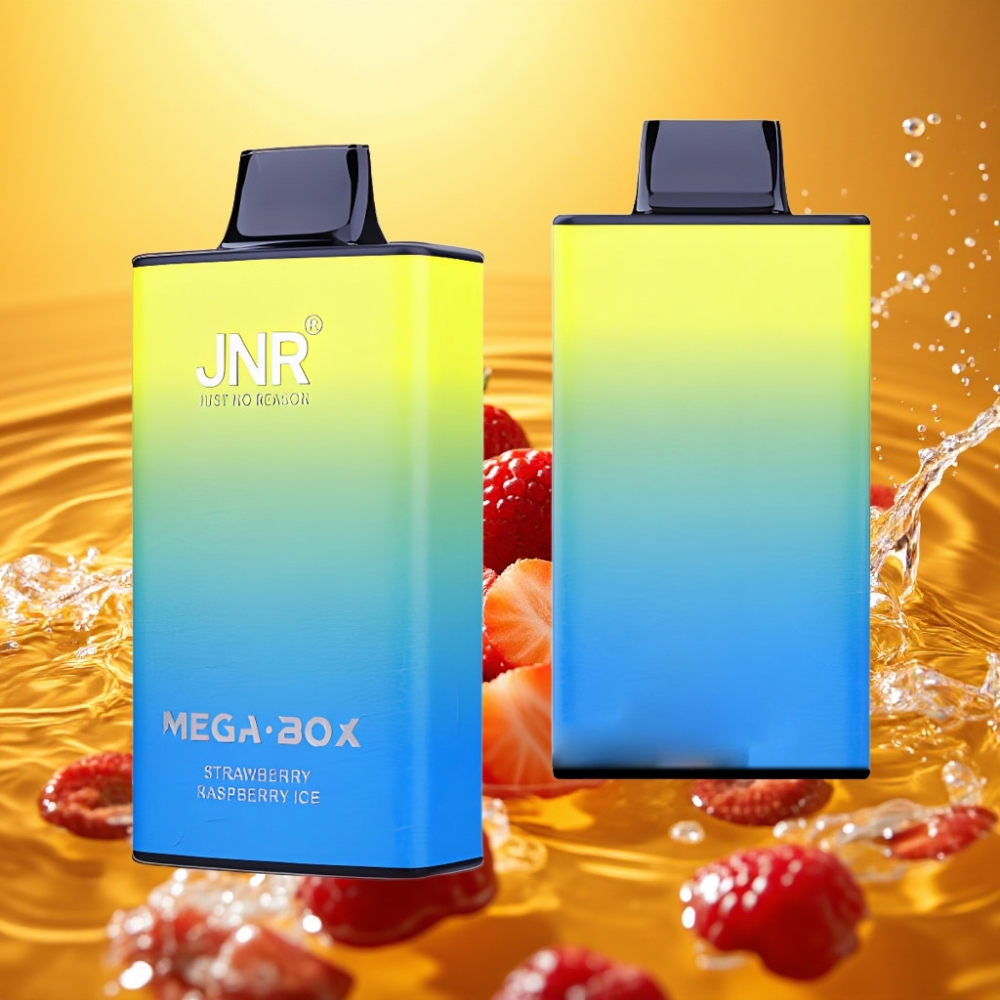 JNR Mega Box 25000 Puffs 30ml 850mAh Dual Mesh Tipo-C Morango Framboesa Gelo