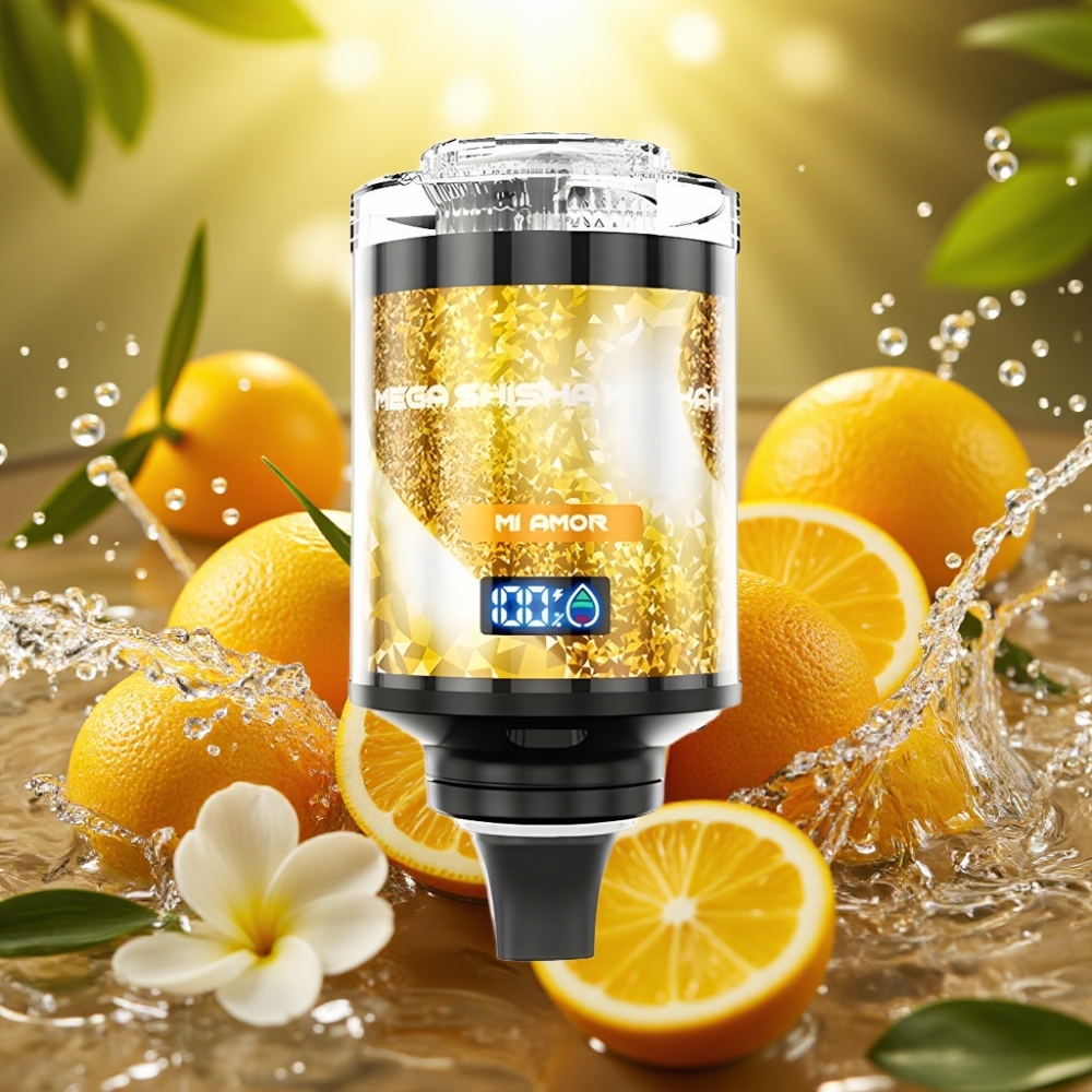 JNR Mega Shisha Hookah 100K 70.2mm×270mm×143.2mm 60ml 2200mAh Type-C Smart Screen Ajustável Meu Amor