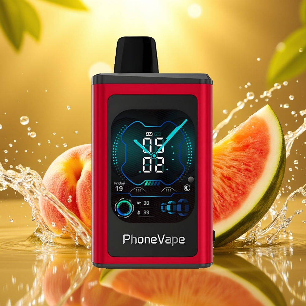 JNR PhoneVape 30000 puffs Recarregável Tipo-C Turbo Modo Ajustável Tela Complema Pêssego Manga Melancia JNR PhoneVape 30000 puffs Recarregável Tipo-C Turbo Modo Ajustável Tela Complema Pêssego Manga Melancia