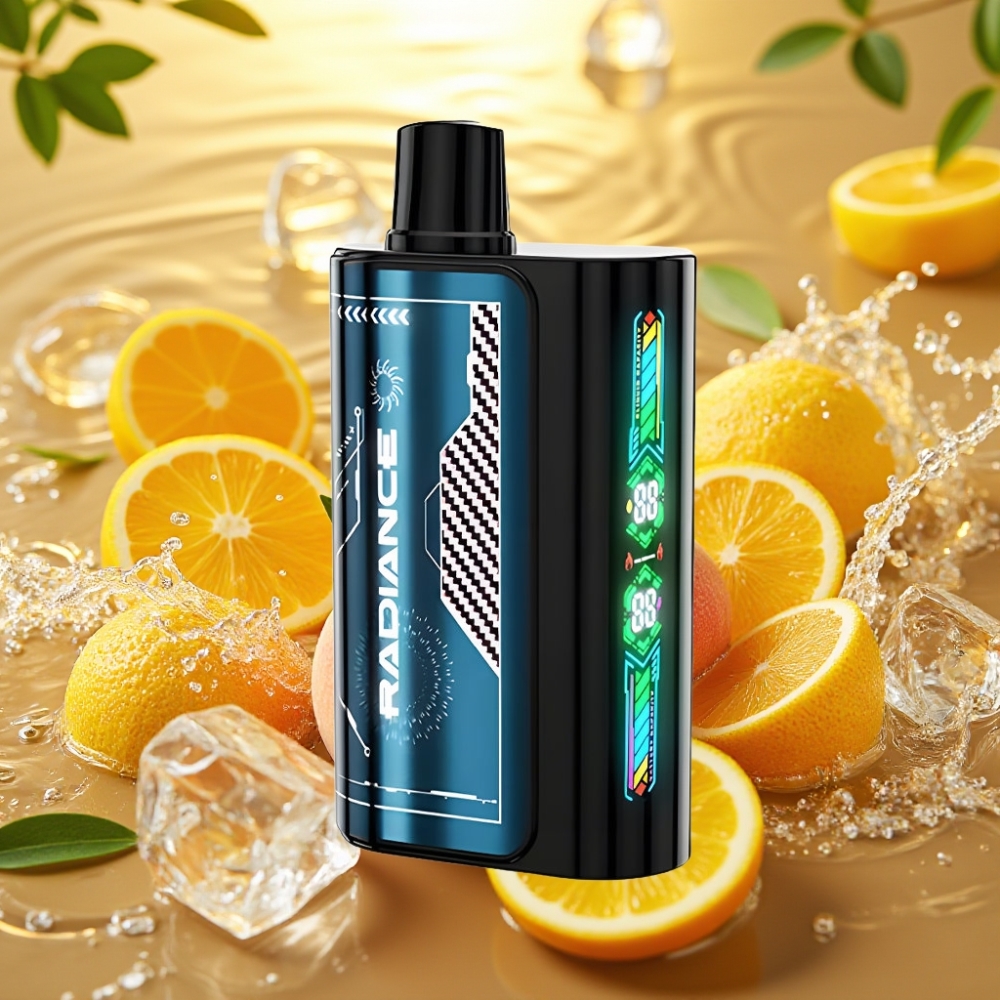 JNR Radiance 31000 Puffs 28ml Tela Animada Dual Mesh 950mAh Type-C Pêssego Gelado de Verão JNR Radiance 31000 Puffs 28ml Tela Animada Dual Mesh 950mAh Type-C Pêssego Gelado de Verão