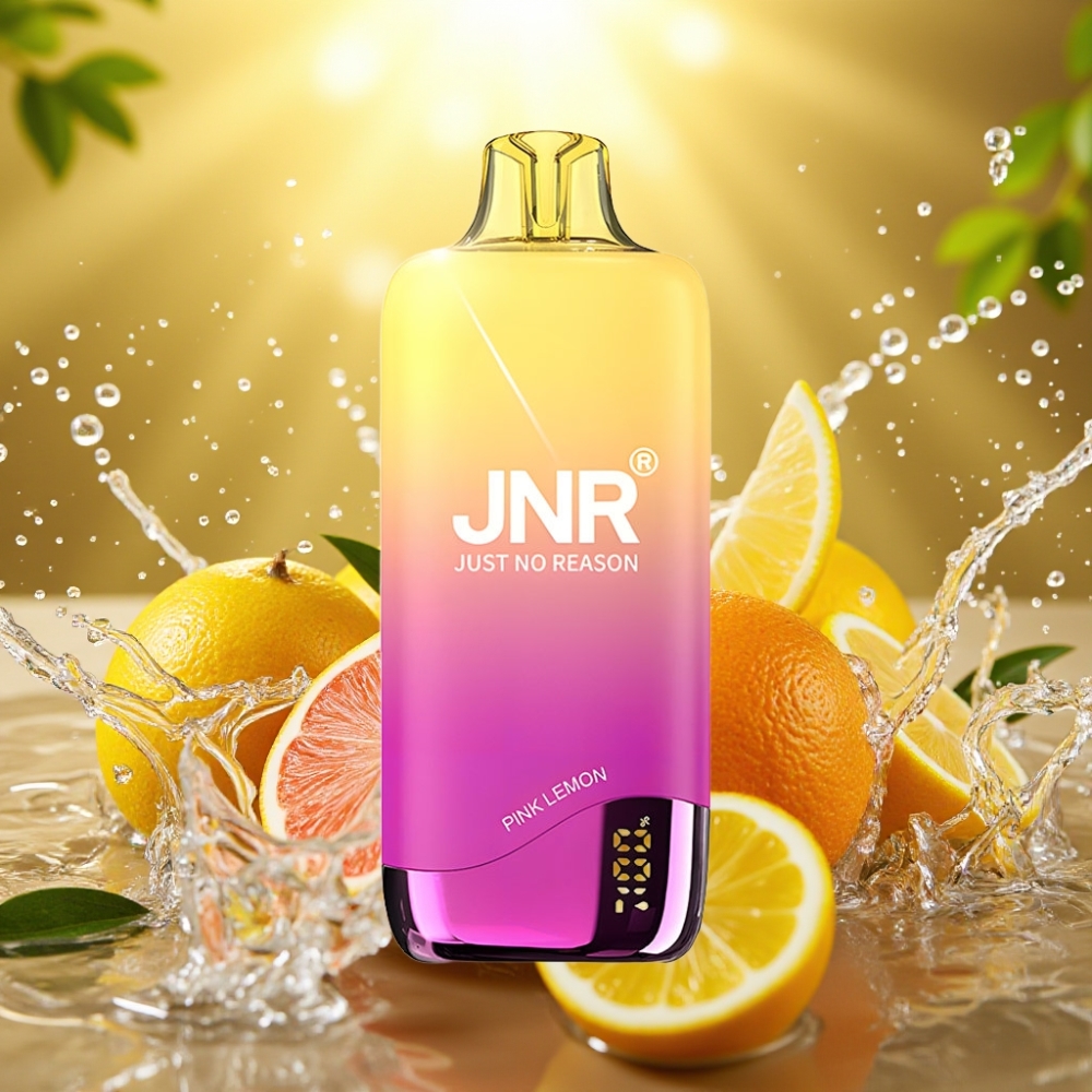 JNR Rainbow 10500 Puffs 0.8ohm 18ml USB-C Disposable Vape Limão Rosa