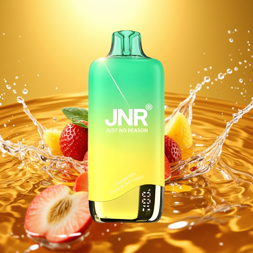 JNR Rainbow 10500 Puffs 18ml 0.8ohm Morango-Pêssego-Menta Disposable Vape