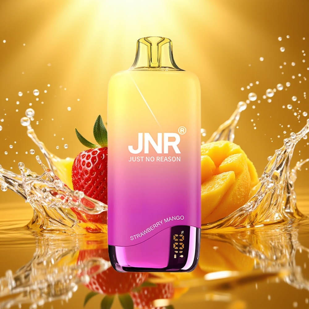 JNR Rainbow 10500 Puffs 18ml 0.8ohm USB-C Morango Manga Disposable Vape